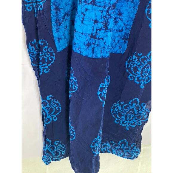 UNBRANDED Women’s Blue Printed Split-Neck Short Sleeve Kimono Overshirt SZ OS - Picture 6 of 9